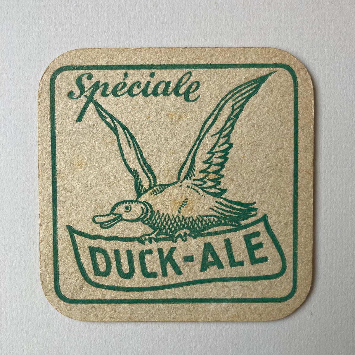 Vintage Duck Ale Mounted Drinks Mat ~ 8 x 6"