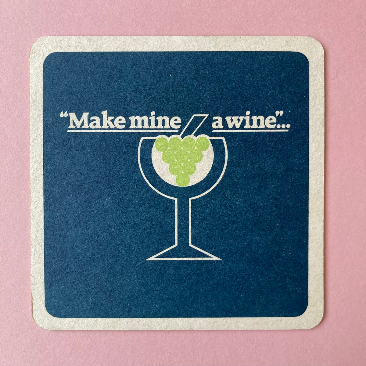 Vintage Saccone & Speed Mounted Drinks Mat ~ 8 x 6"