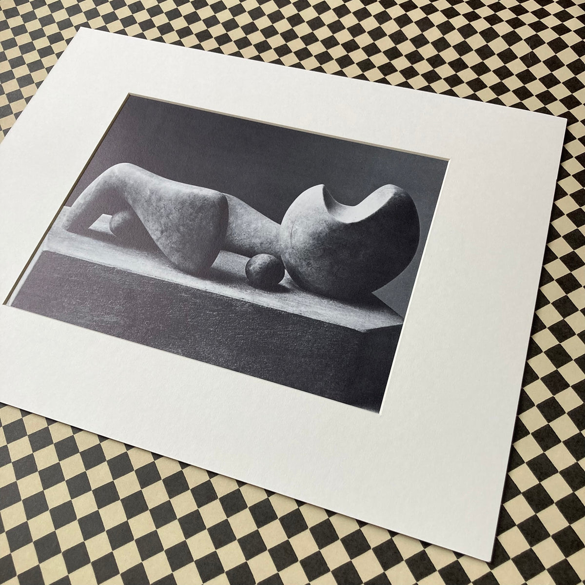 1960s Henry Moore Mounted Print ~ 11 x 14"