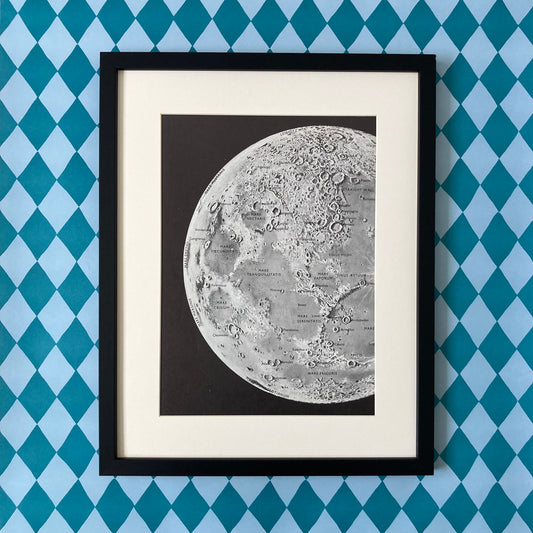 1960s Moon Crater Mounted Print ~ 11 x 14"
