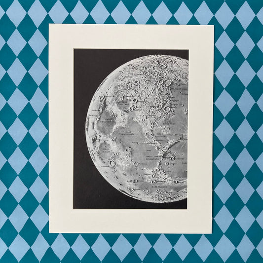 1960s Moon Crater Mounted Print ~ 11 x 14"