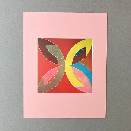 1980s Frank Stella Mounted Print ~ 11 x 14"