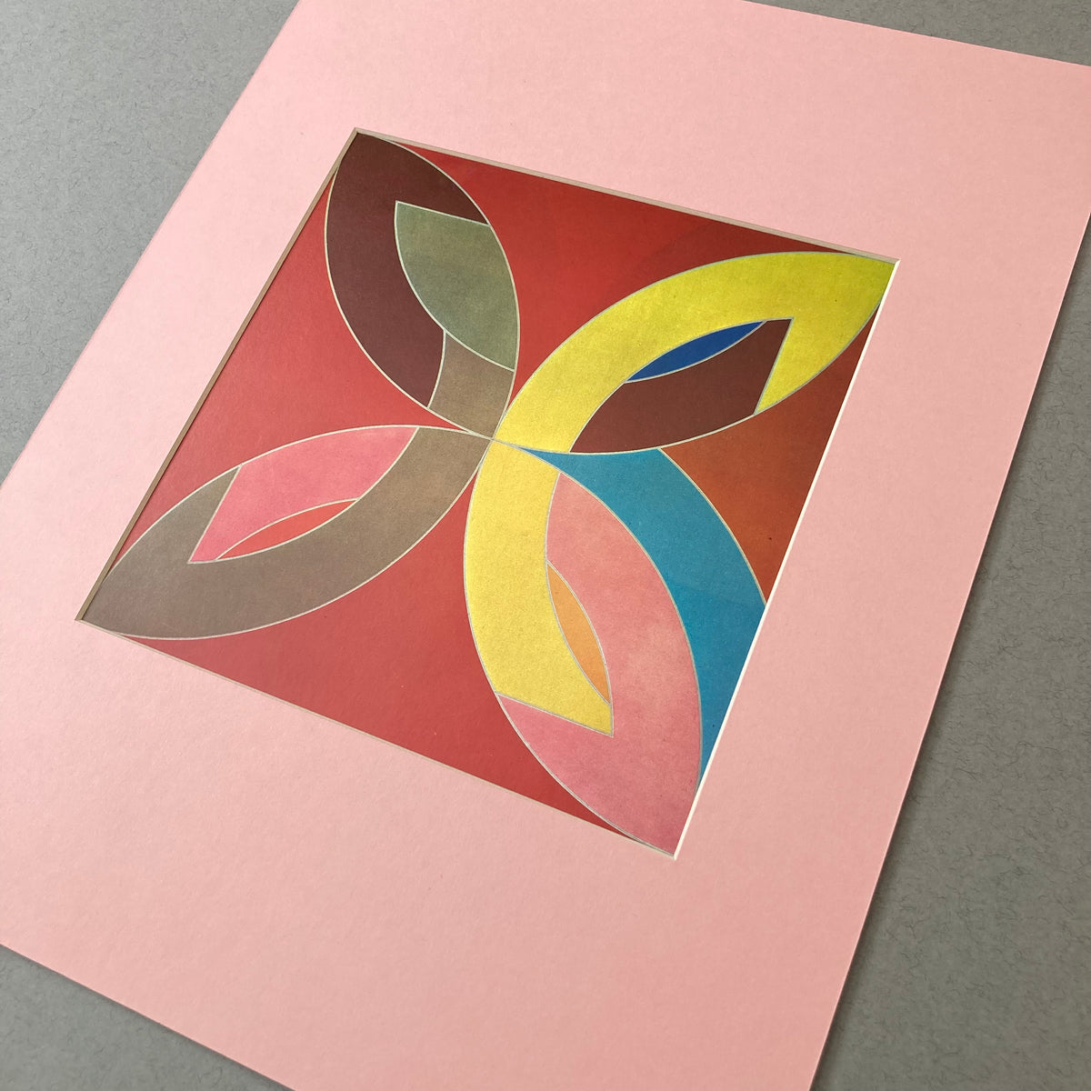 1980s Frank Stella Mounted Print ~ 11 x 14"