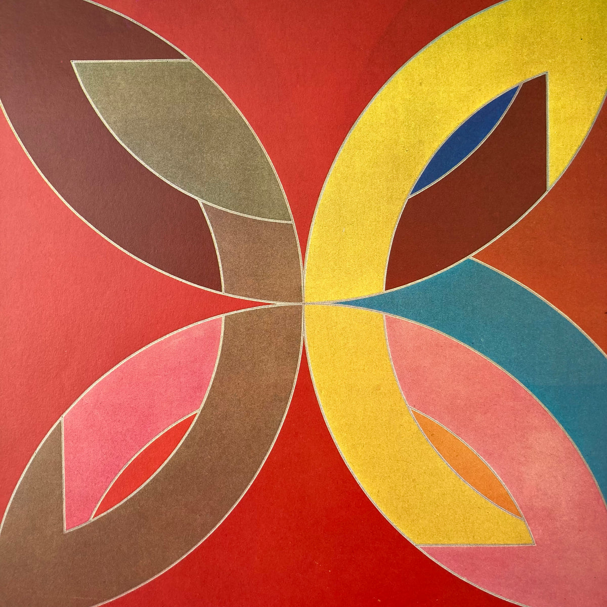 1980s Frank Stella Mounted Print ~ 11 x 14"