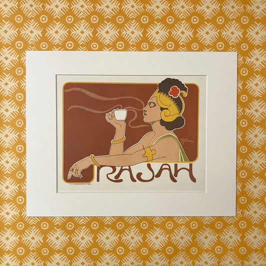 1970s Rajah Coffee Mounted Print ~ 11 x 14"