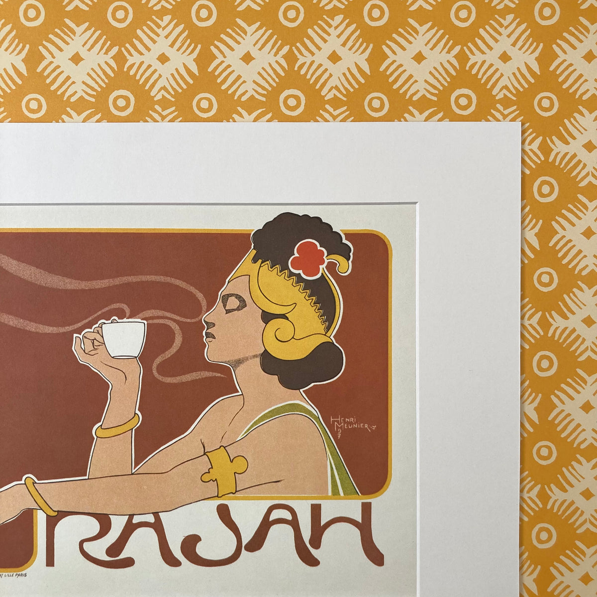 1970s Rajah Coffee Mounted Print ~ 11 x 14"
