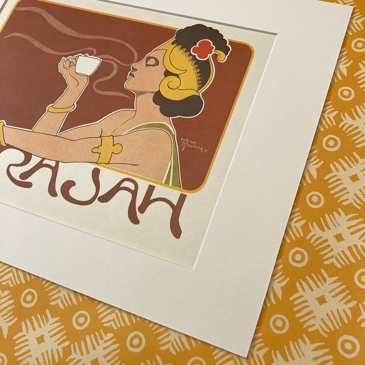 1970s Rajah Coffee Mounted Print ~ 11 x 14"