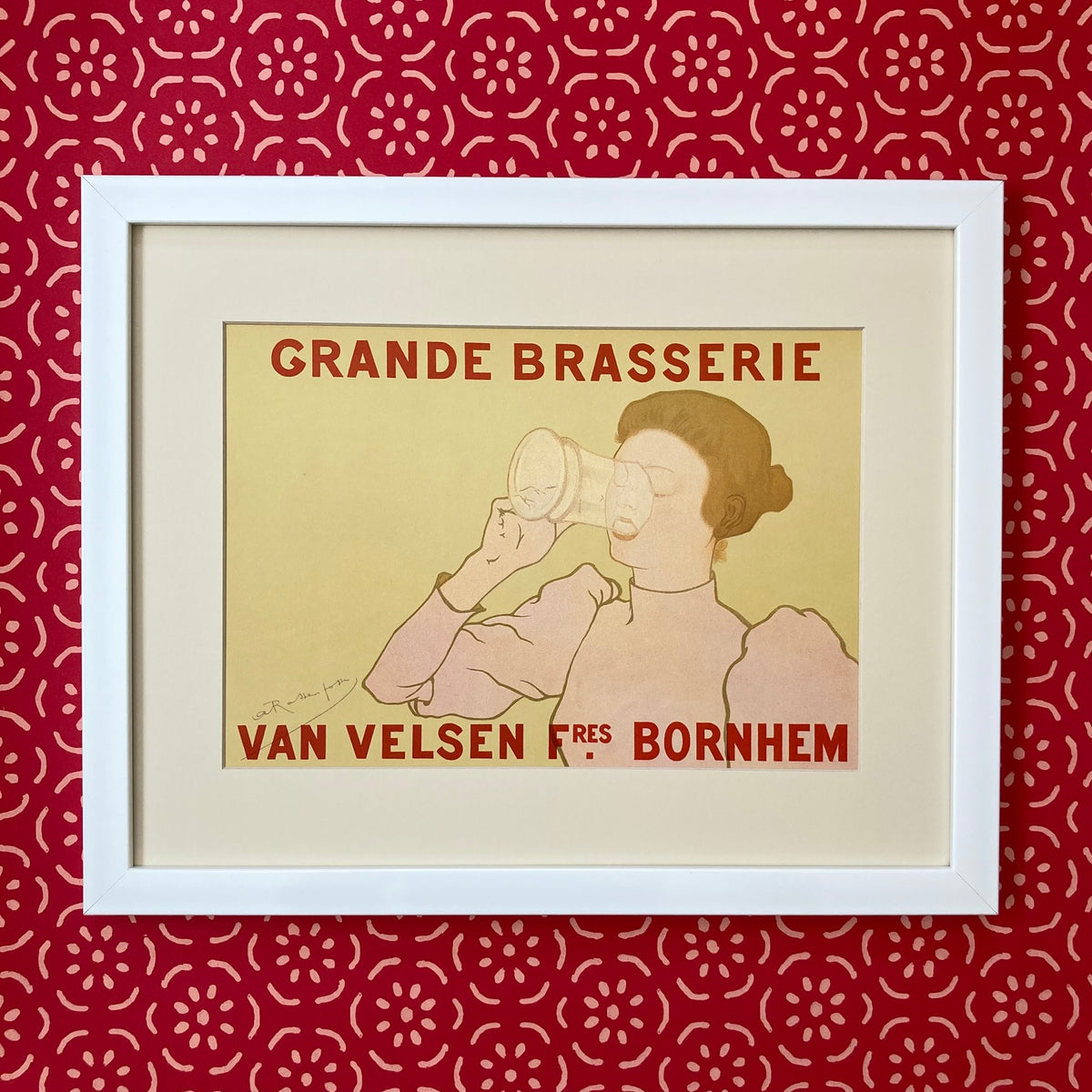 1970s Grande Brasserie Belgian Brewery Mounted Print ~ 11 x 14"