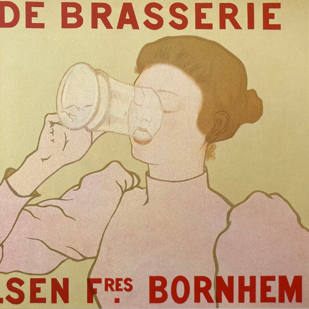 1970s Grande Brasserie Belgian Brewery Mounted Print ~ 11 x 14"