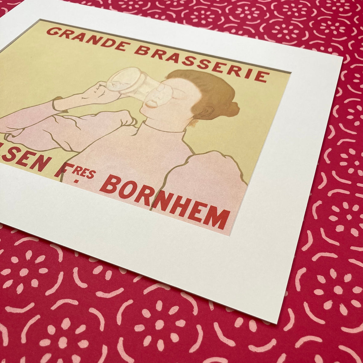 1970s Grande Brasserie Belgian Brewery Mounted Print ~ 11 x 14"