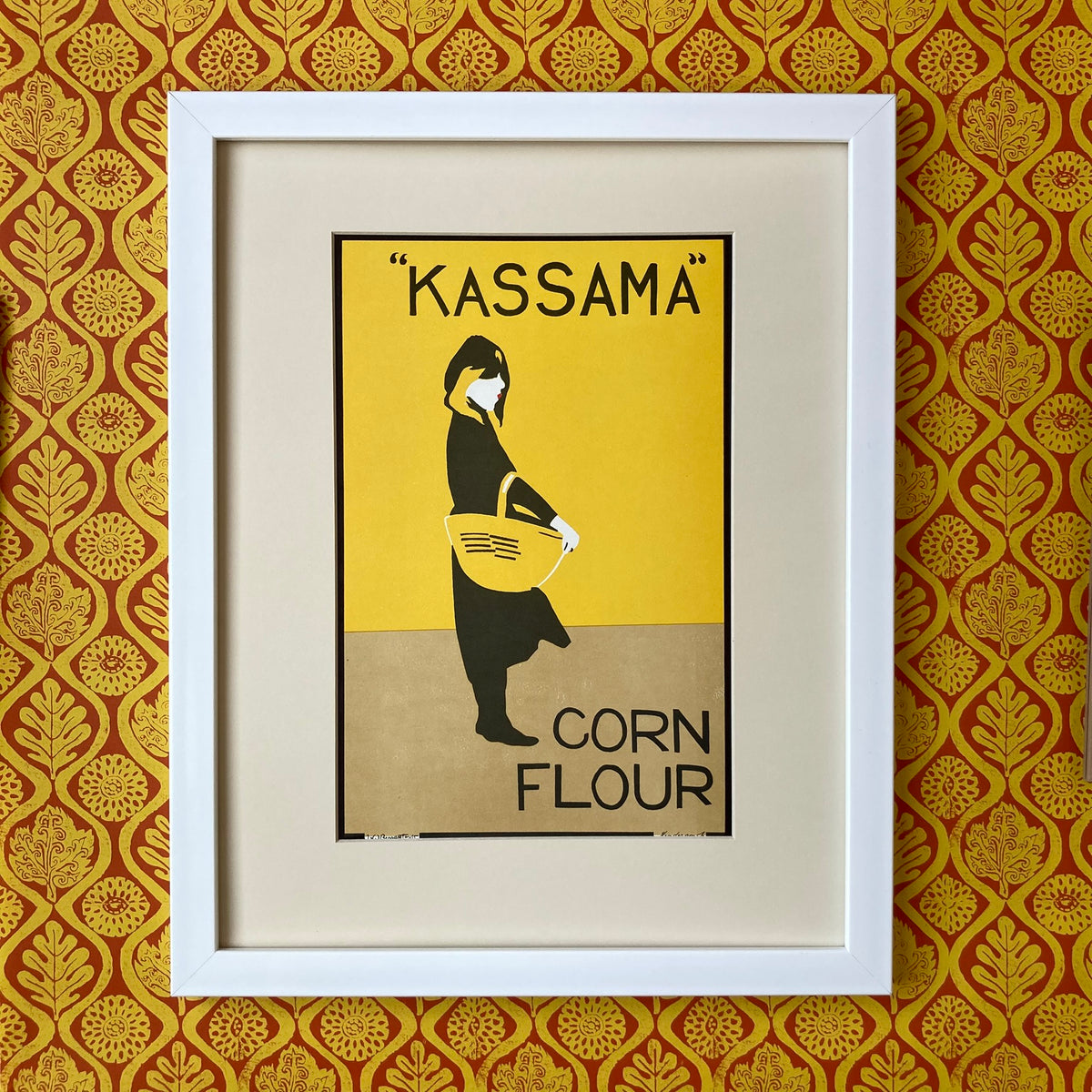 1970s Kassama Cornflour Mounted Print ~ 11 x 14"