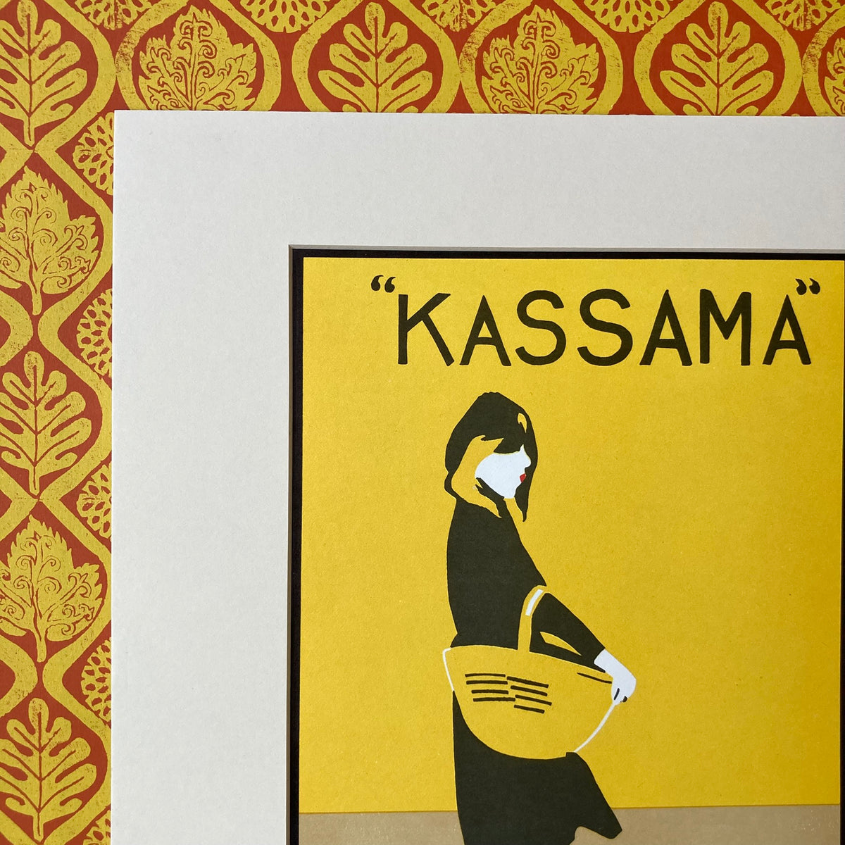 1970s Kassama Cornflour Mounted Print ~ 11 x 14"