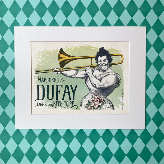 1970s Marguerite Dufay Cabaret Mounted Print ~ 11 x 14"