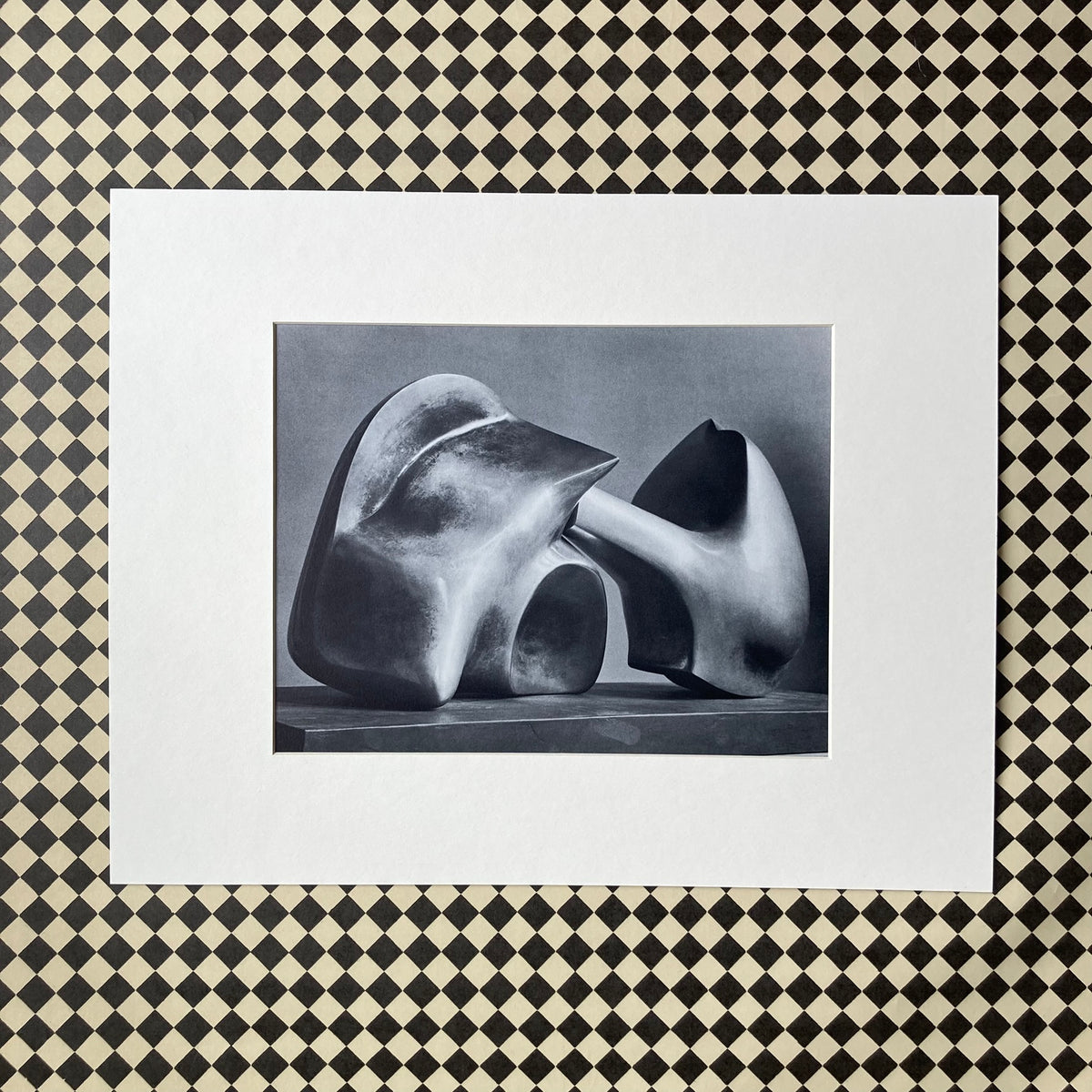 1960s Henry Moore Mounted Print ~ 11 x 14"