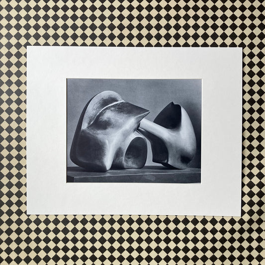 1960s Henry Moore Mounted Print ~ 11 x 14"
