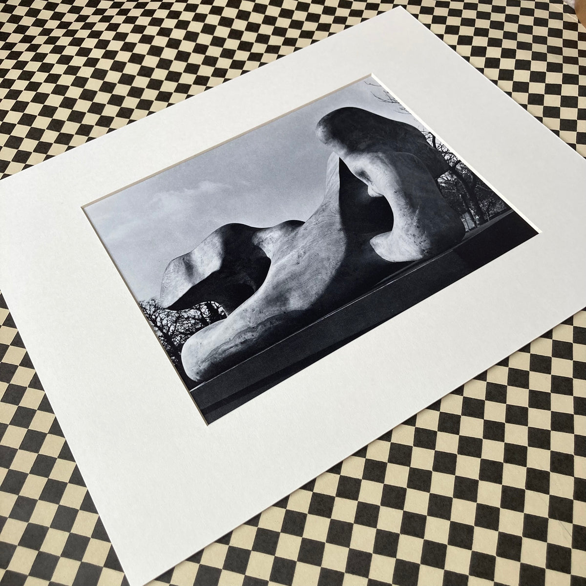 1960s Henry Moore Mounted Print ~ 11 x 14"