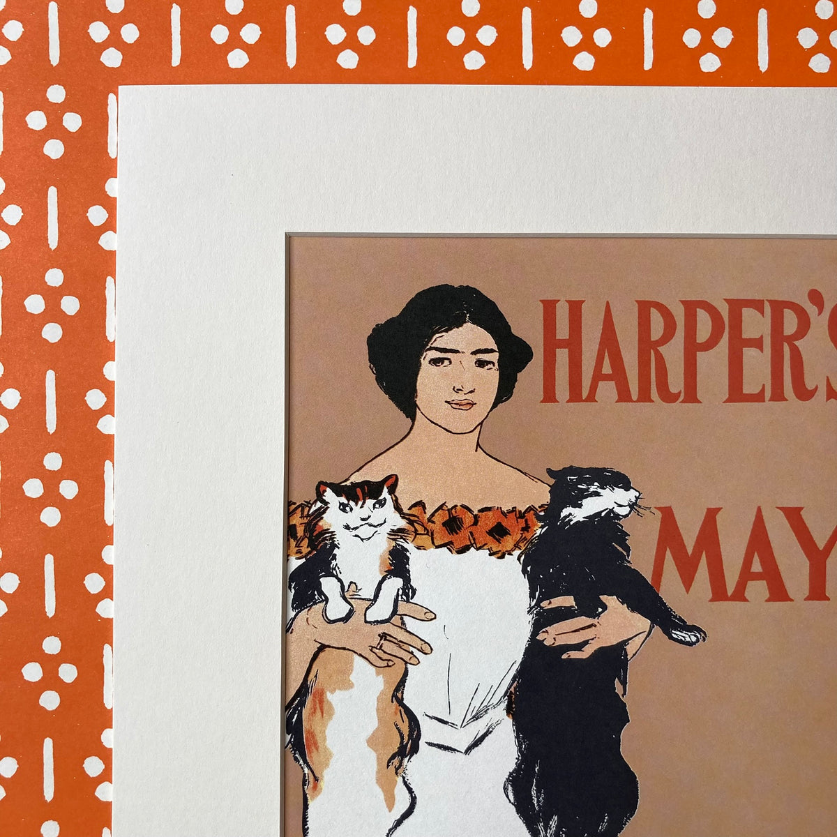 1970s Harper's May Mounted Print ~ 11 x 14"