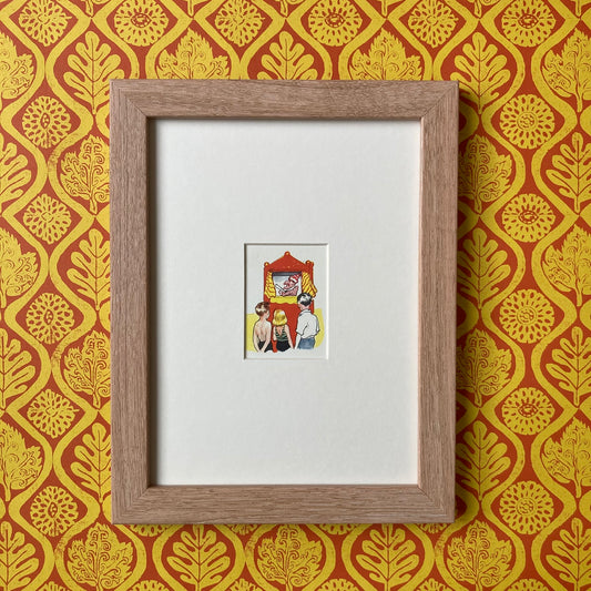 1950s Punch & Judy Mounted Print ~ 8 x 6"