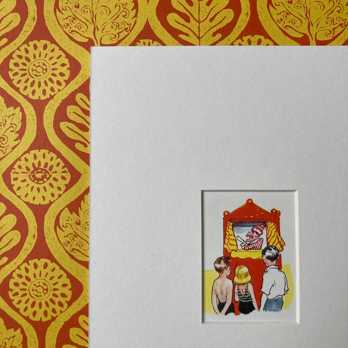 1950s Punch & Judy Mounted Print ~ 8 x 6"