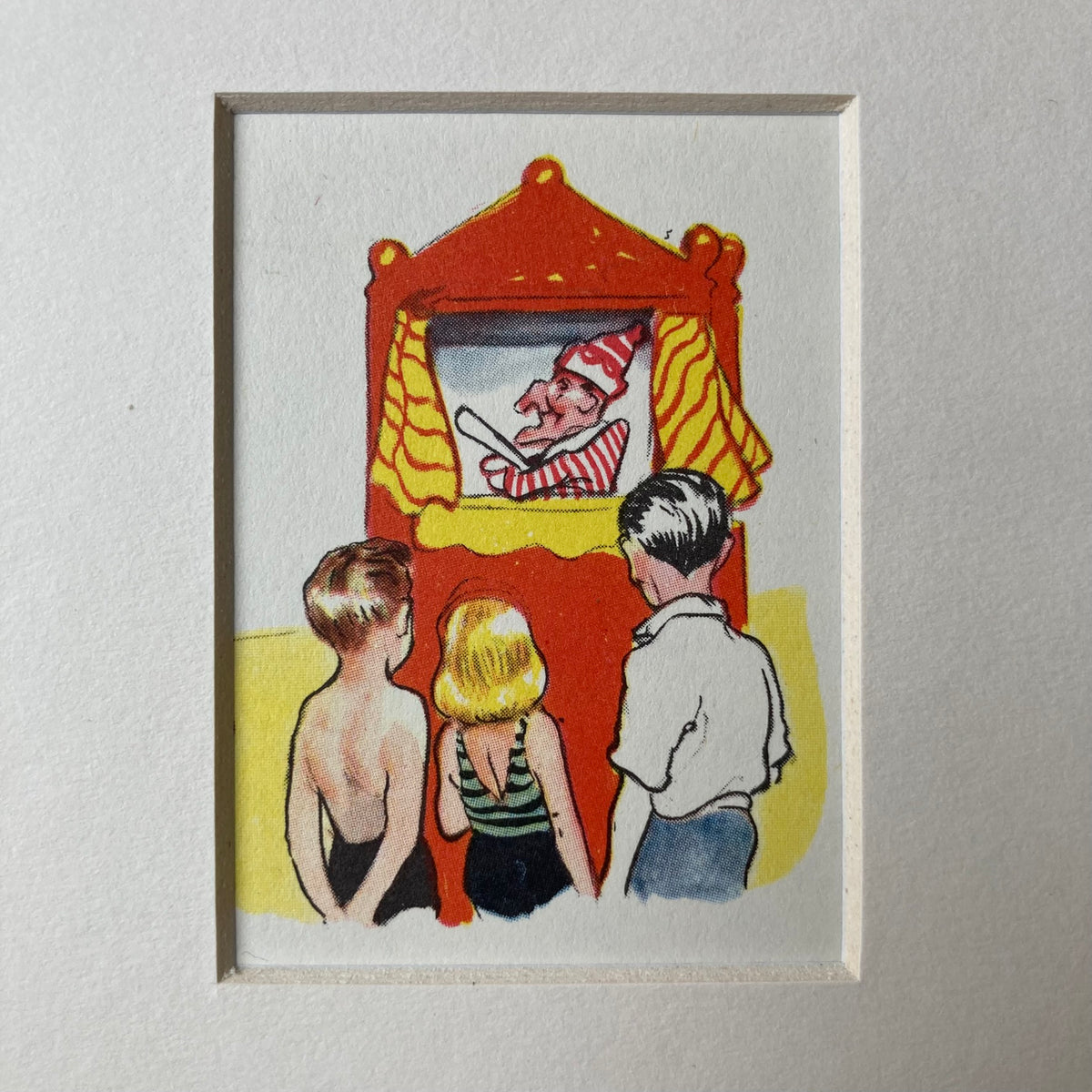 1950s Punch & Judy Mounted Print ~ 8 x 6"
