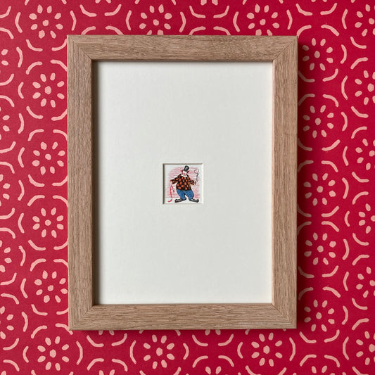 1950s Clown Mounted Print ~ 8 x 6"