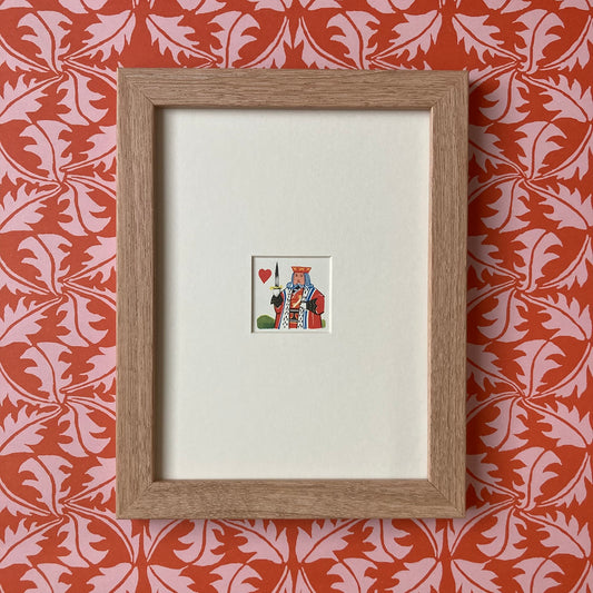 1950s King of Hearts Mounted Print ~ 8 x 6"