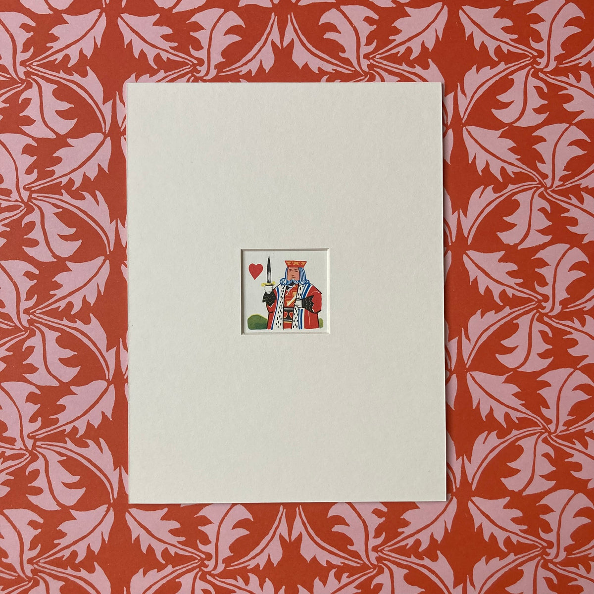 1950s King of Hearts Mounted Print ~ 8 x 6"