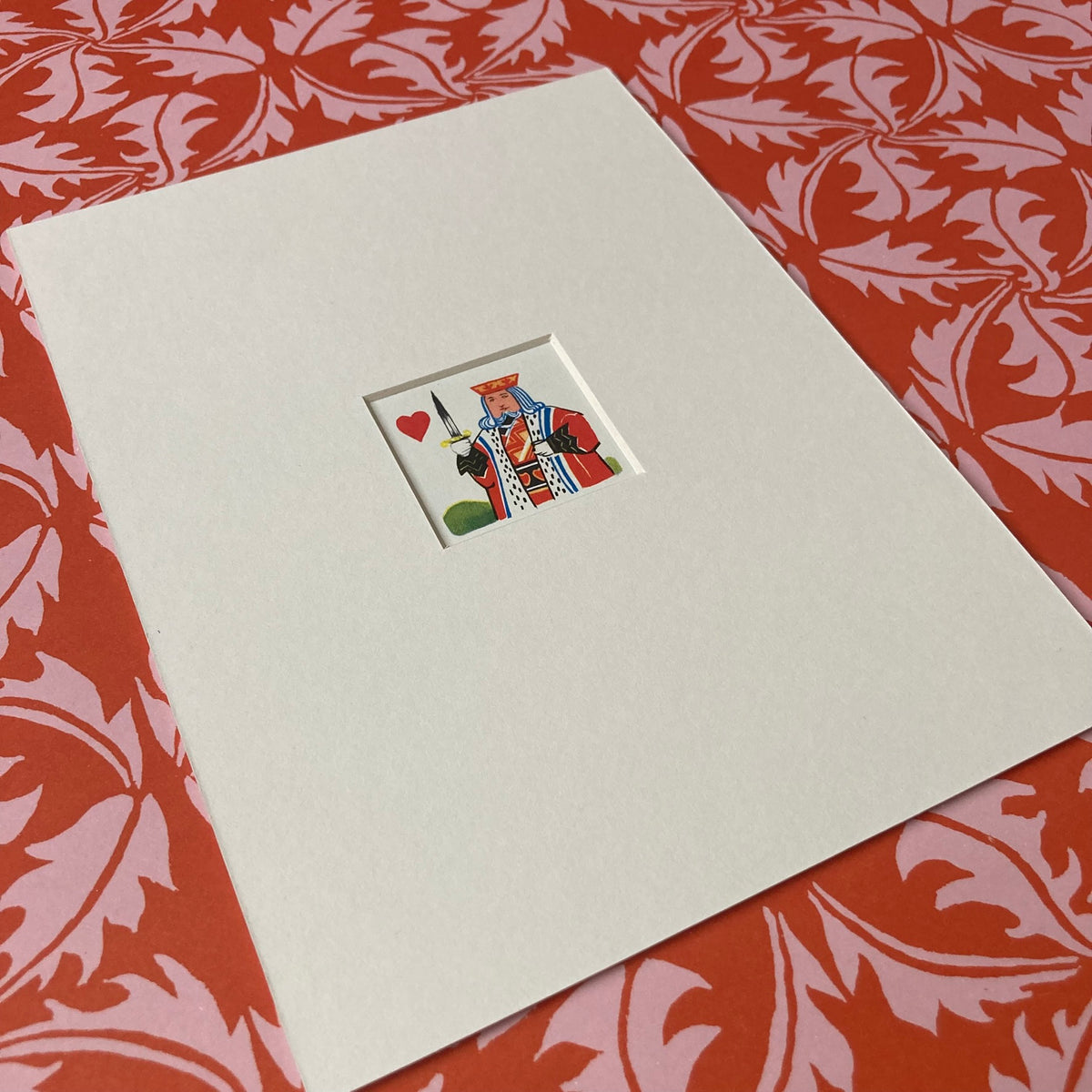 1950s King of Hearts Mounted Print ~ 8 x 6"