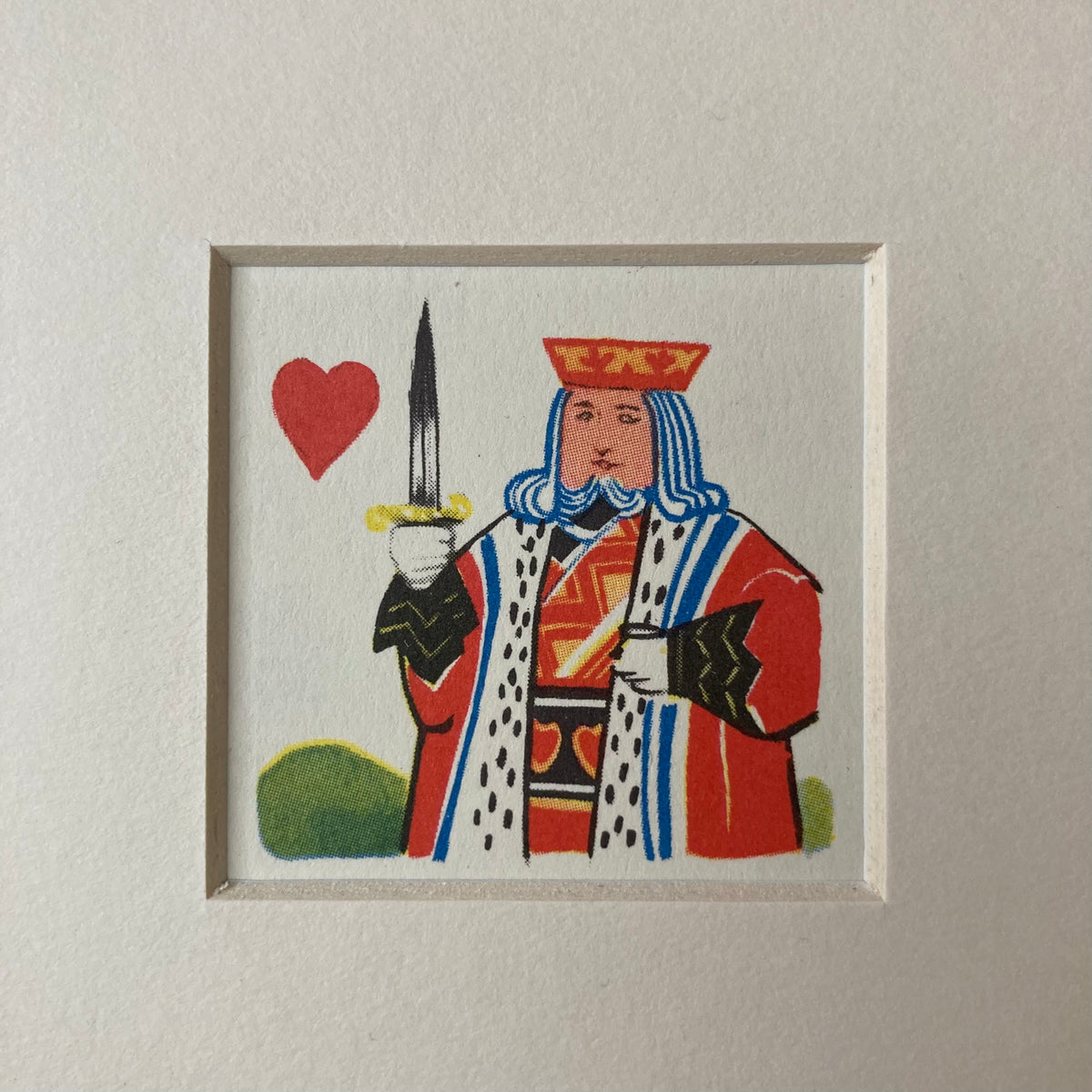 1950s King of Hearts Mounted Print ~ 8 x 6"