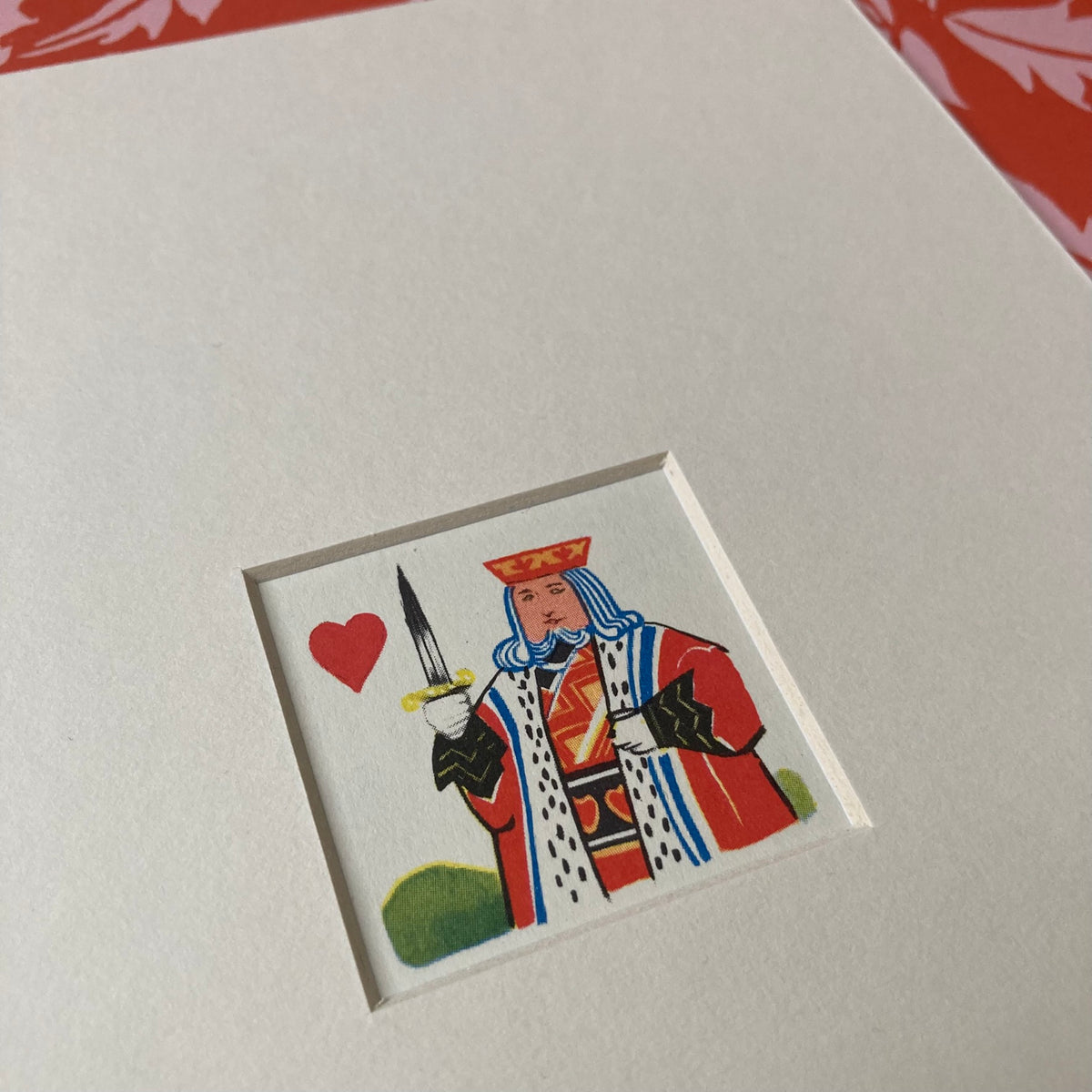 1950s King of Hearts Mounted Print ~ 8 x 6"
