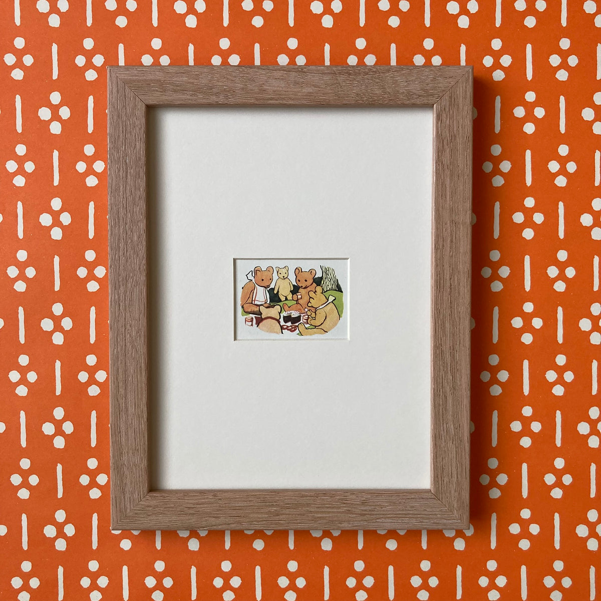 1950s Teddy Bears' Picnic Mounted Print ~ 8 x 6"