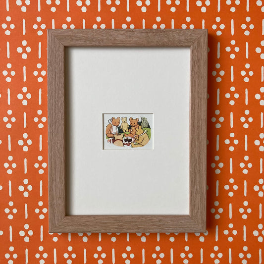 1950s Teddy Bears' Picnic Mounted Print ~ 8 x 6"