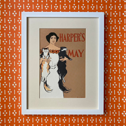 1970s Harper's May Mounted Print ~ 11 x 14"